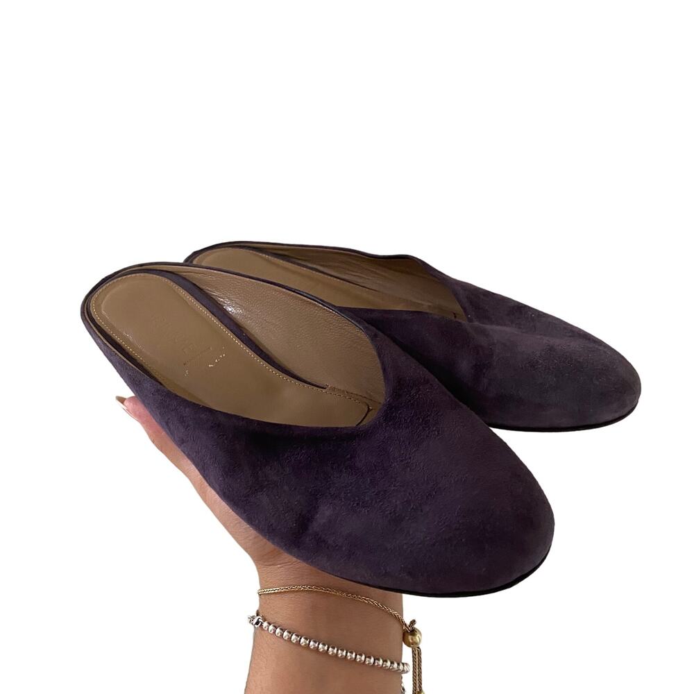 Alumnae Purple Suede Slip On Mules sz 8.5
